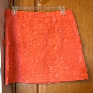 Floral Lace Coral Skirt